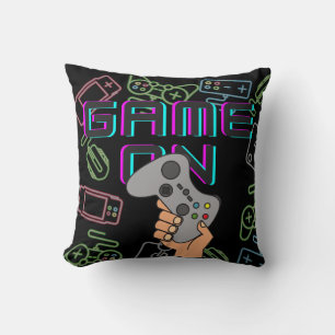 Game On Gamers Throw Pillow