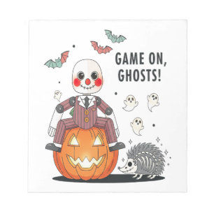 Game on Ghosts Halloween Notepad