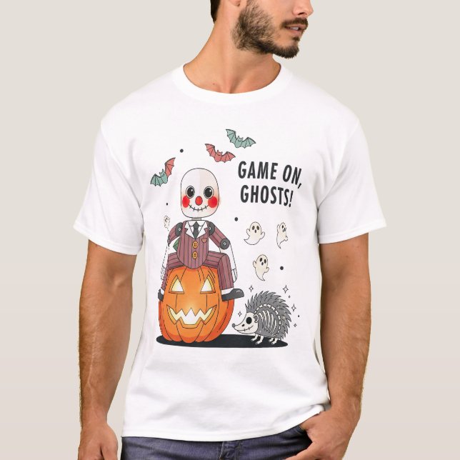 Game on Ghosts Halloween T-Shirt (Front)