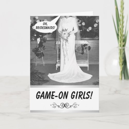 GAME ON GIRLS _  Bridesmaid invitation