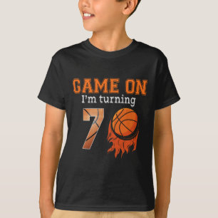 Game-On I'm Turning 7 Basketball 7th Birthday  Boy T-Shirt