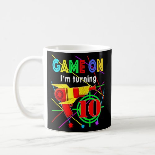 Game On Im Turning 7 years Boy Laser Tag Birthday Coffee Mug