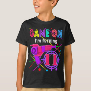 Game On I'm Turning 9 years Boy Laser Tag Birthday T-Shirt