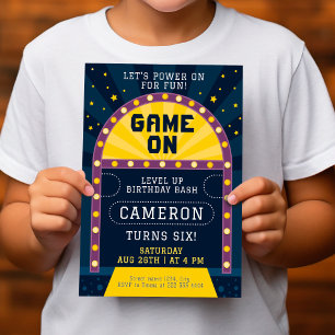Game On Kids Birthday Card