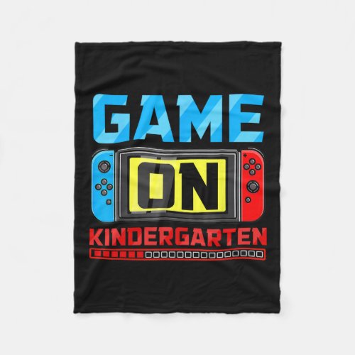 Game On Kindergarten Gamer Back To School First Da Fleece Blanket