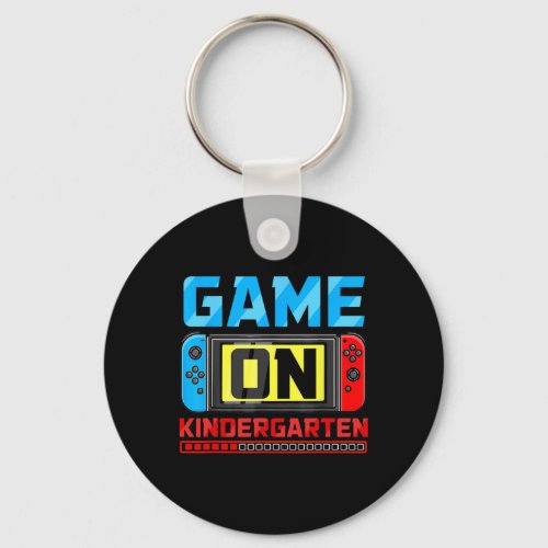 Game On Kindergarten Gamer Back To School First Da Keychain