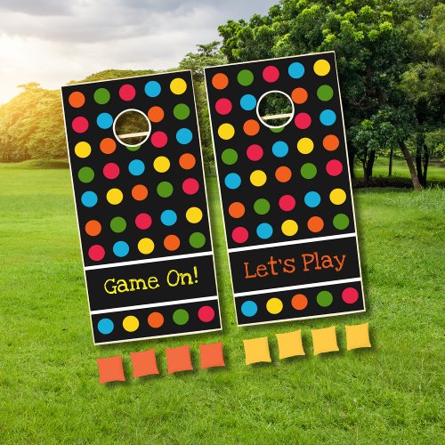 Game On Lets Play Modern Multicolor Polka Dot