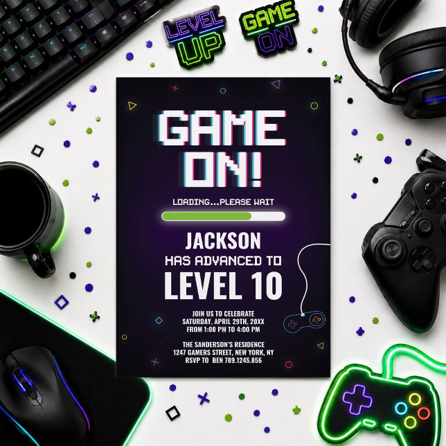 Game On Level Up Invitation (Creator Uploaded)
