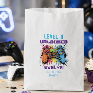 Game On Level Up Video Game Birthday Favor Bag