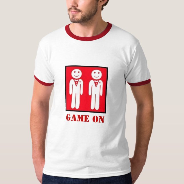 Game On Male Shirt, GAME ON T-Shirt (Front)