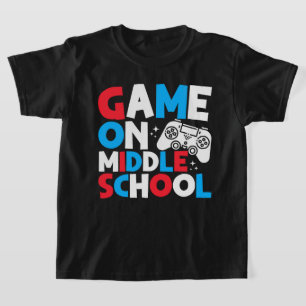 Game On Middle School Grade Funny Birthday Gaming T-Shirt