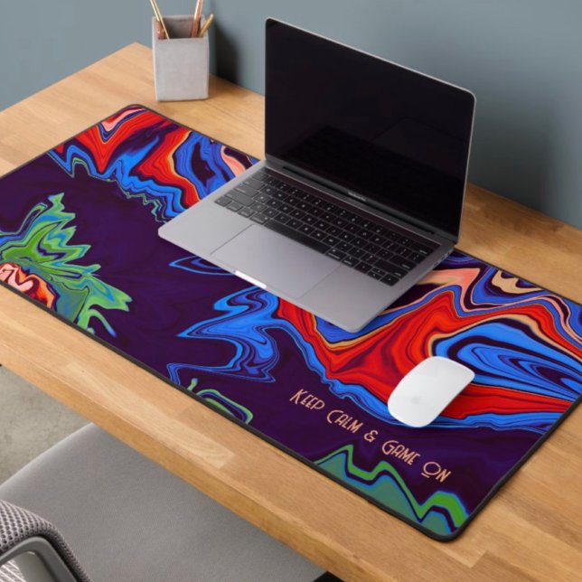 Game On Modern Abstract Distressed Colorful Custom Desk Mat (Creator Uploaded)