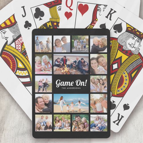Game On! Monogram Retro Photo Collage 16 Pictures