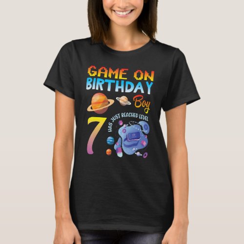 Game On My Birthday Gamer Boy Has Just Reached Lev T_Shirt