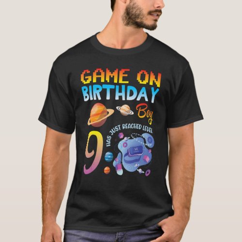 Game On My Birthday Gamer Boy Has Just Reached Lev T_Shirt