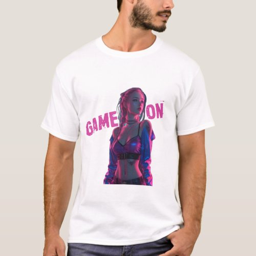 Game On Neon Gamer Girl