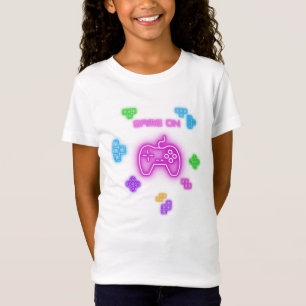 Game on neon pink and green video gamer T-Shirt
