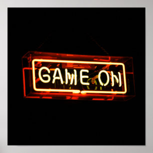 Game On Neon Sign Sports Gaming Gamer