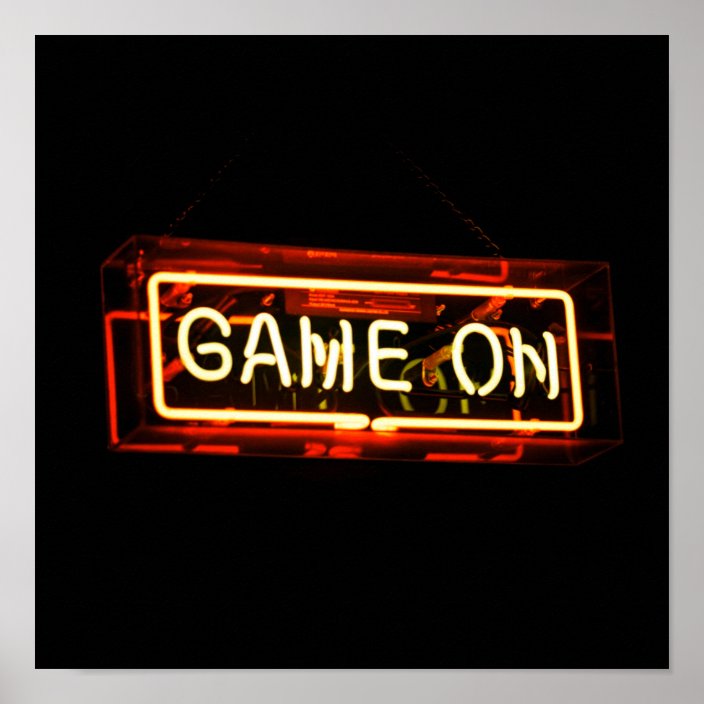 Game On Neon Sign Sports Gaming Gamer | Zazzle.com