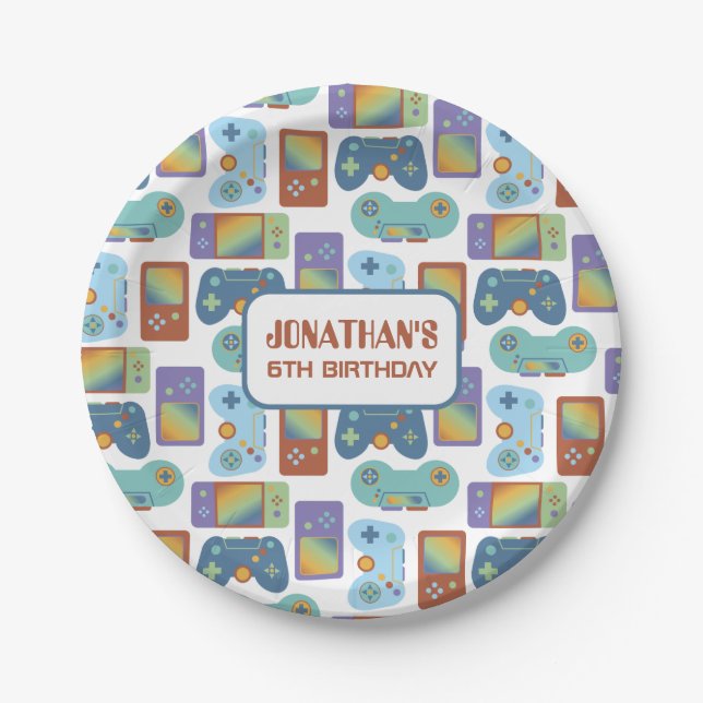 Game On  Paper Plates (Front)