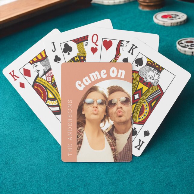 Game On Photo Family Game Night Retro Poker Cards (Creator Uploaded)