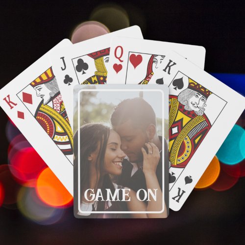Game On Photo Personalized Poker Cards