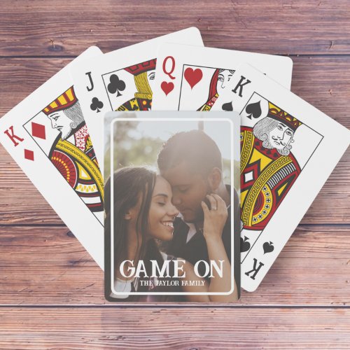 Game On Photo Personalized Poker Cards