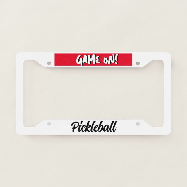 Game On! Pickleball License Plate Frame (Front)