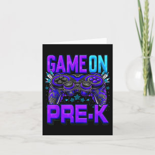 Game On Pre-k Shirt Back To School Pre-k Level Unl Card