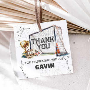 Game On Soccer Boy Birthday Favor Tags