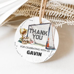 Game On Soccer Boy Birthday Favor Tags