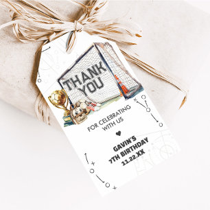 Game On Soccer Boy Birthday Favor Tags