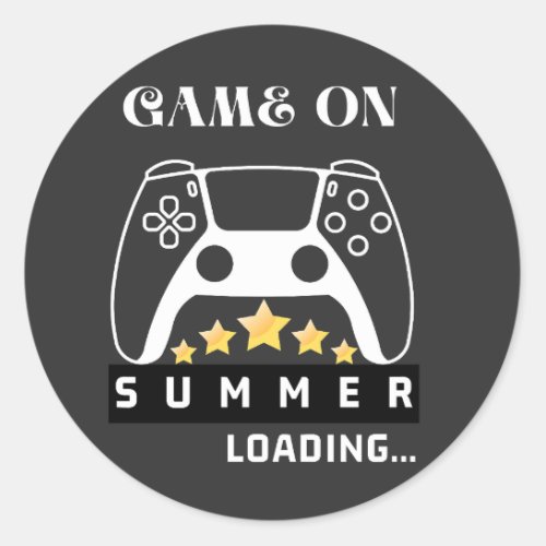  game on summer dad classic round sticker
