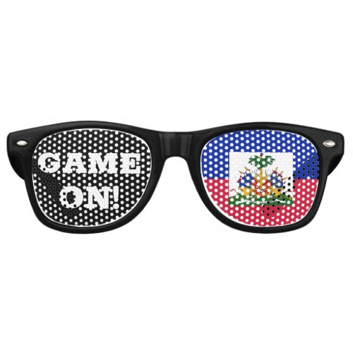 Game On Sunglasses  Haiti Flag  sports fan