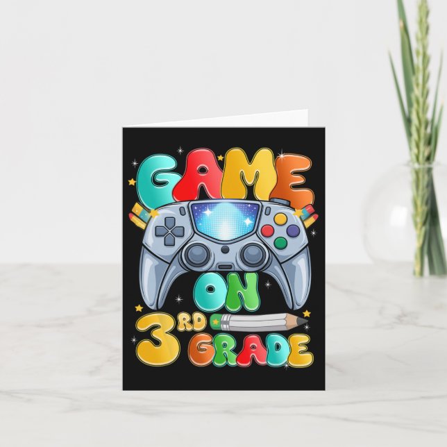 Game On Third 3rd Grade Back To School Level Unloc Card (Front)