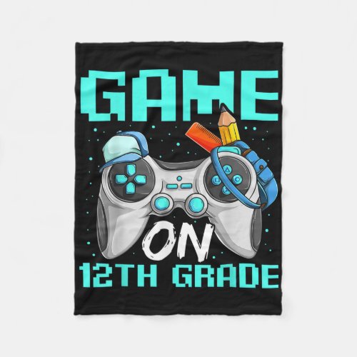 Game On Twelfth Grade Shirts, Funny Gamer Boy Back