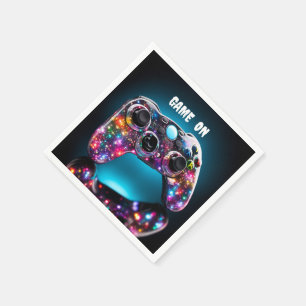 Game On Vibrant Remote Napkins