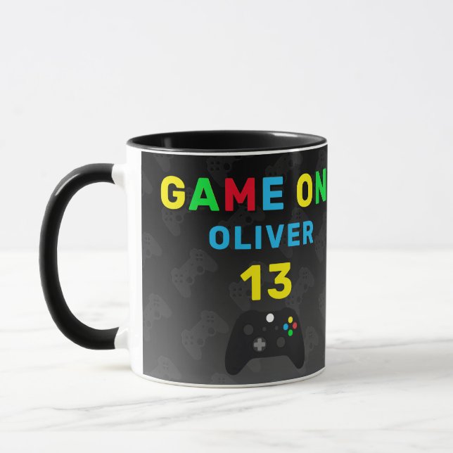 Game On Video Controller Gaming Birthday  Mug (Left)