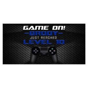 Game On Video Gamer Birthday Banner