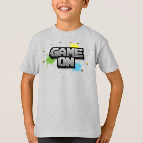 Game on Video Pixel Art Birthday T_Shirt