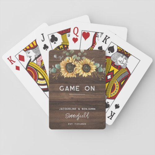 Game on Wedding Favors Poker Cards