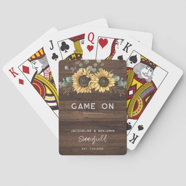 Game on Wedding Favors Poker Cards (Back)
