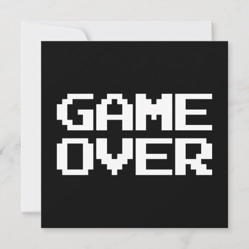 Game Over Custom Invitations