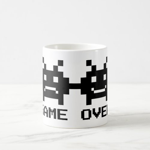 GAME OVER 8 bit pixel art mug for wedding couple