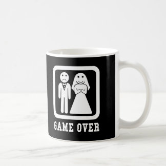 Game Over | Bachelor Stag Party Gift (Black/White) Coffee Mug