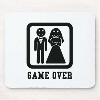 Game Over | Bachelor Stag Party Gift (black/white) Mouse Pad by robby1982 at Zazzle