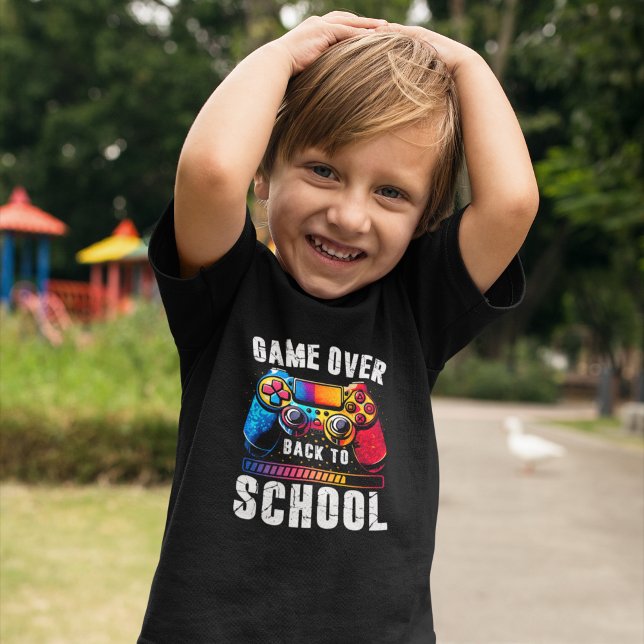Game Over Back to School Gamer Student Kid T-Shirt (Creator Uploaded)