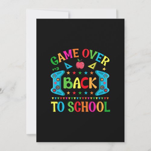 Game over Back to school Invitation