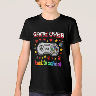 Game Over Back to School Retro Gamer Tri-Blend Shirt
