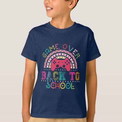 Game over Back to school Retro style T_Shirt